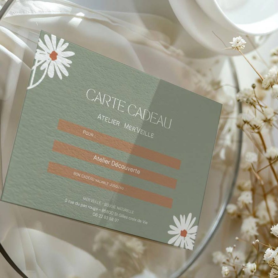 Carte cadeau | Atelier découverte création bougie Vendée(85)