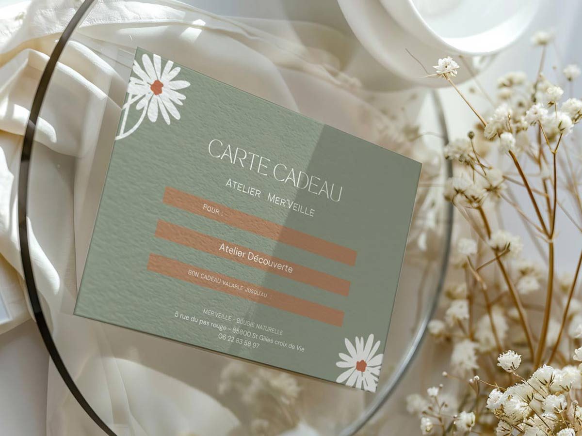 Carte cadeau | Atelier découverte création bougie Vendée(85)