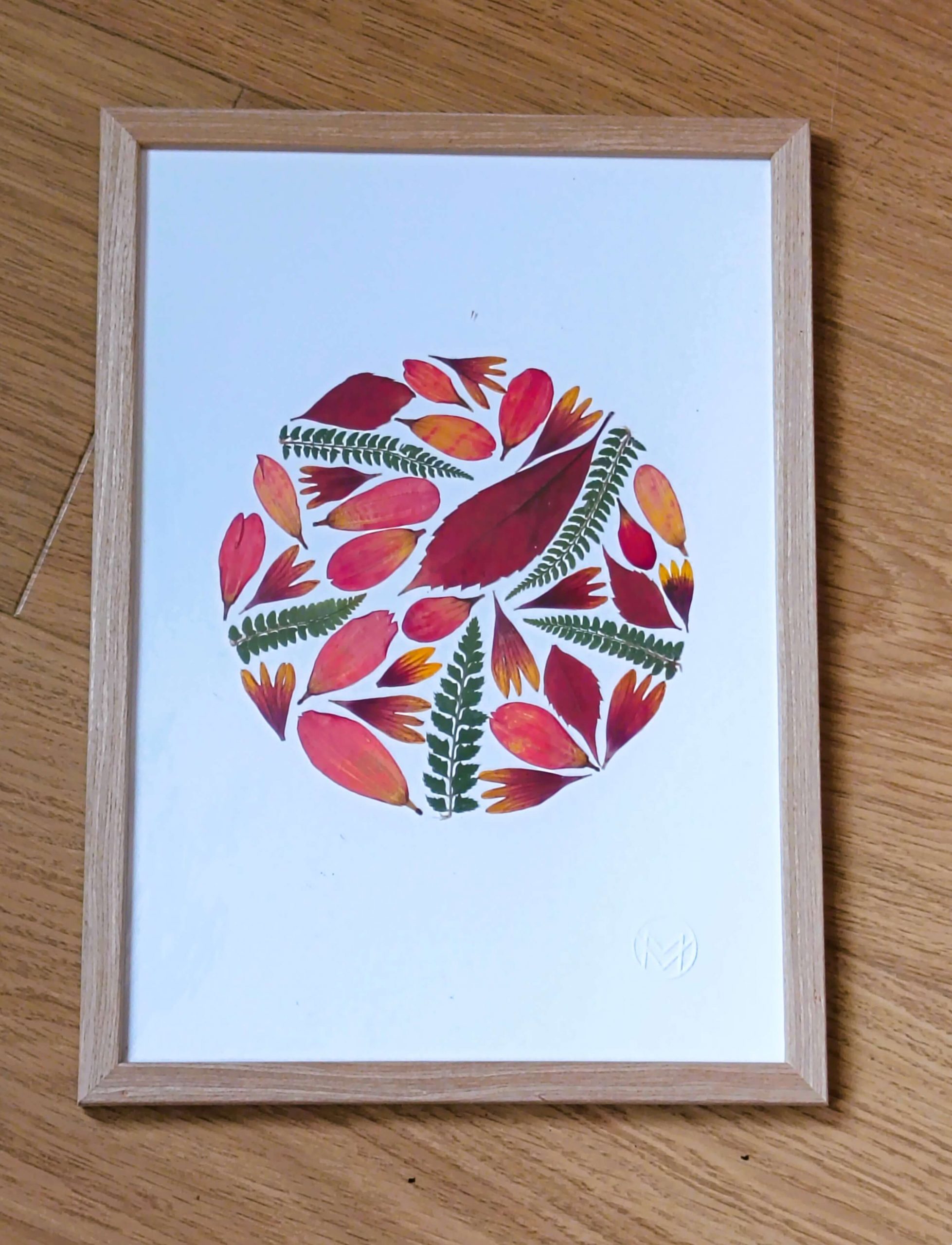 Cadre floral Mer' Veille "Jardin Automne" A4 1 Cadre floral Mer' Veille "Jardin Automne" A4