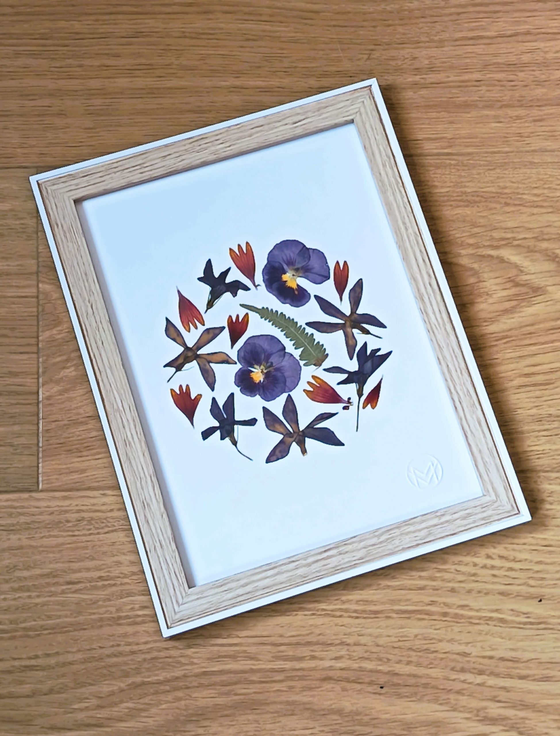Cadre floral Mer' Veille "Jardin Pervenches n°2" 2 Cadre floral Mer' Veille "Jardin Pervenches n°2" – Image 2